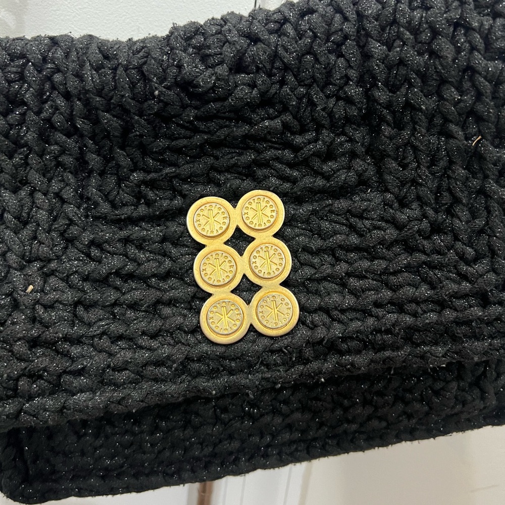 Kooreloo Black Crochet Flap Crossbody Bag $395 - Picture 4 of 10